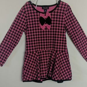 NWT Unik 2 piece houndstooth / bows outfit size 8